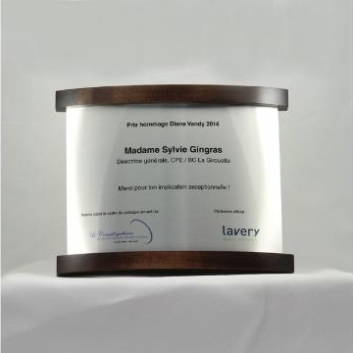 Curved award plaques – printed